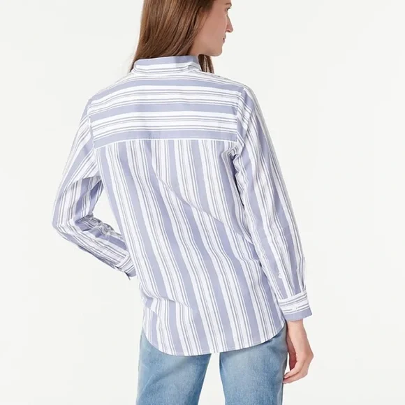 J.Crew Band-collar cotton poplin tunic - Picture 4 of 7